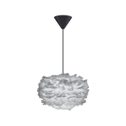 EOS Kaz Tüyü Avize Mini Açık Gri 35cm Lambader Masa Lamba Başlığı Bonvagon