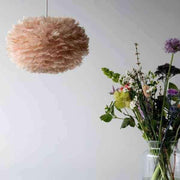 EOS Kaz Tüyü Avize Mini Açık Kahverengi 35cm Lambader Masa Lamba Başlığı Bonvagon