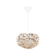 EOS Kaz Tüyü Avize Mini Açık Kahverengi 35cm Lambader Masa Lamba Başlığı Bonvagon