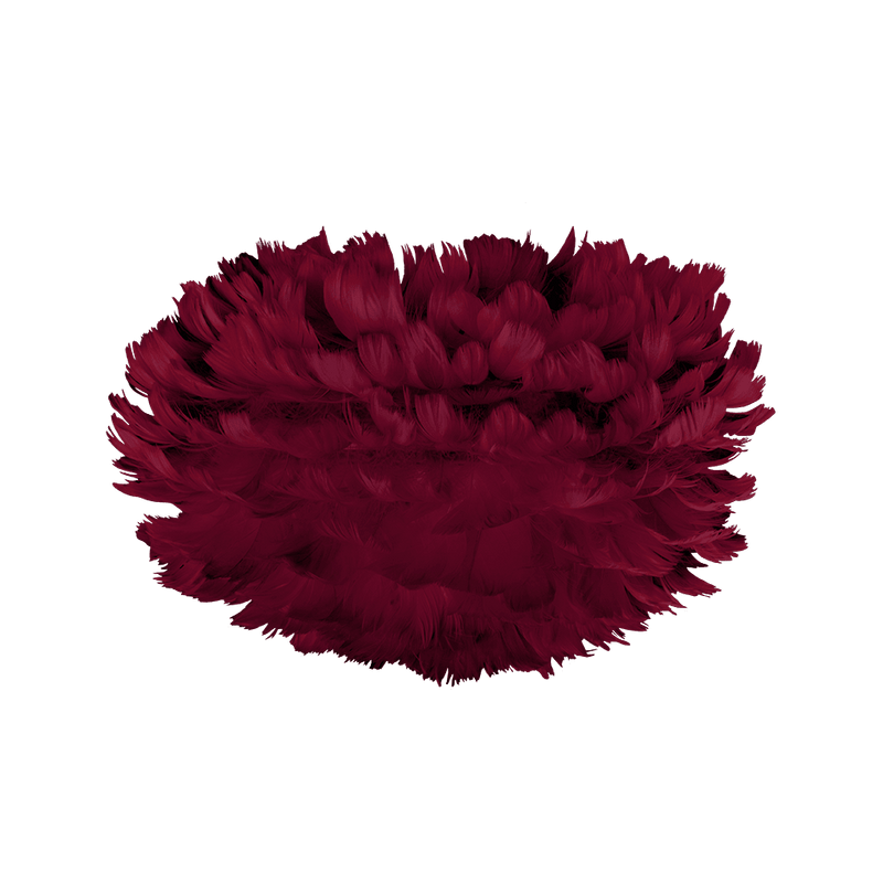 EOS Kaz Tüyü Avize Mini Kırmızı 35cm Lambader Masa Lamba Başlığı Bonvagon