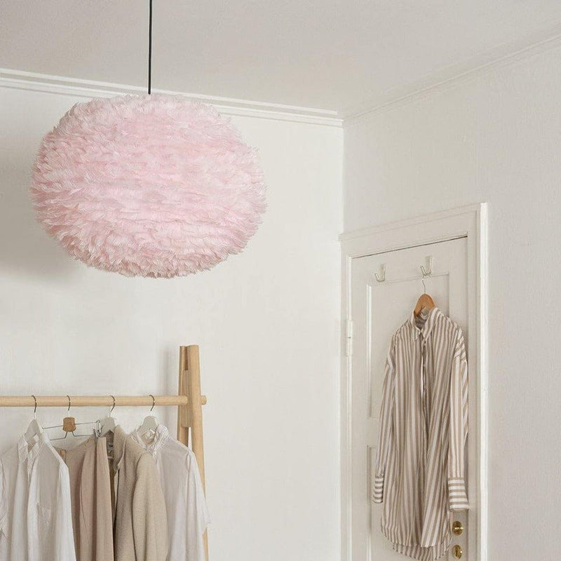 EOS Kaz Tüyü Avize Pembe 65cm Lambader Bonvagon