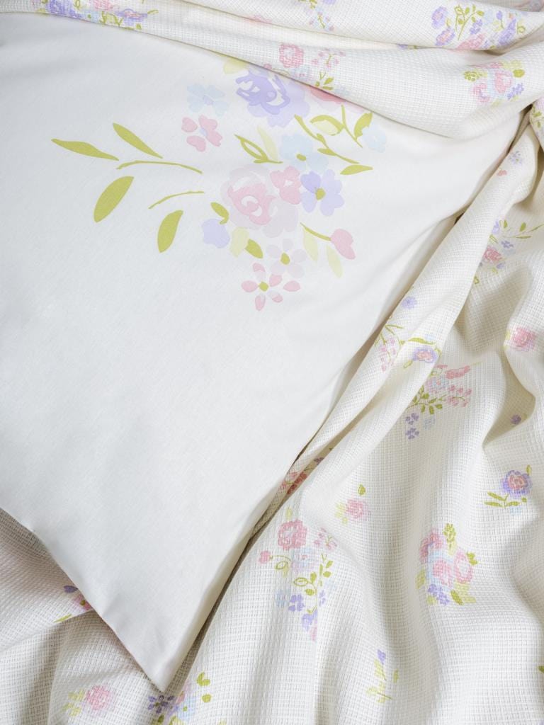 Estiva Çift Kişilik Pike Takımı Petal Pembe Bonvagon