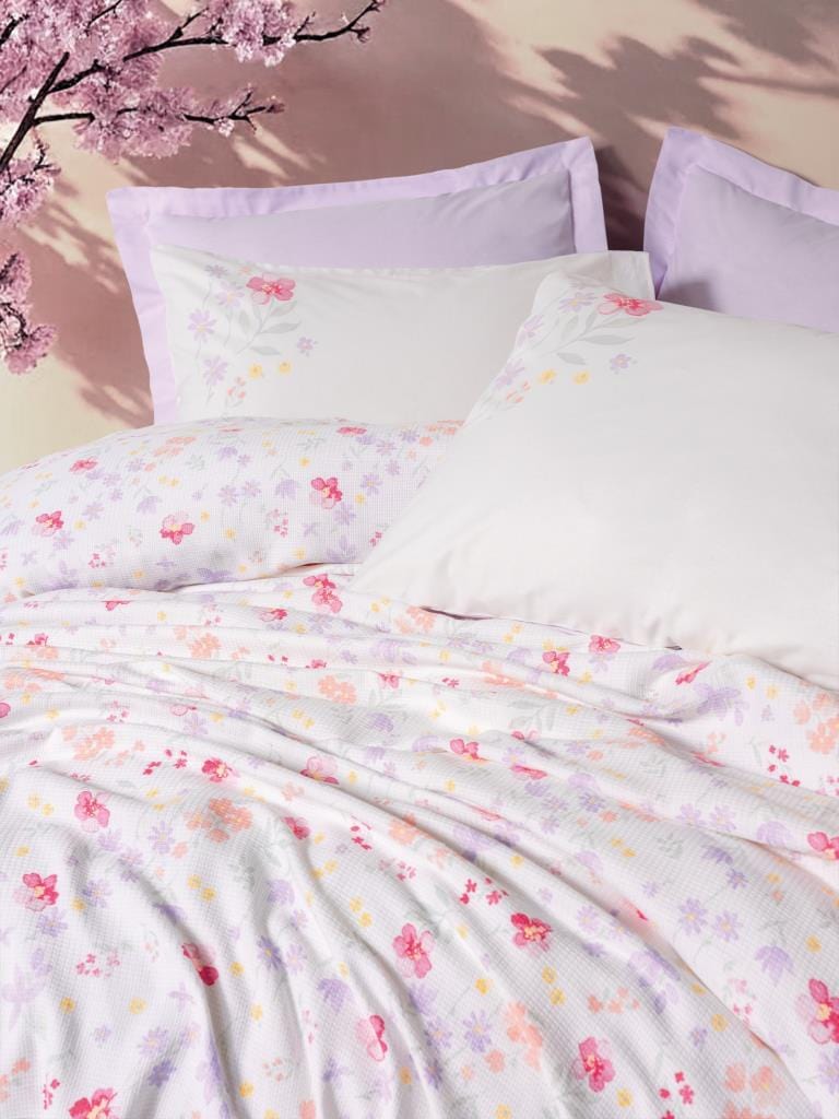 Estiva Çift Kişilik Pike Takımı Winsome Lila Bonvagon