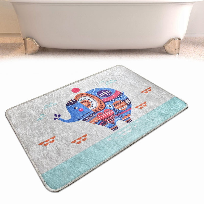 Etnic 60x90cm Dijital Baskılı Halı, Kaymaz Taban, Yıkanabilir Bonvagon