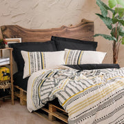 Ethnic Nevresim Takımı Çift Kişilik Elvira Siyah Bonvagon