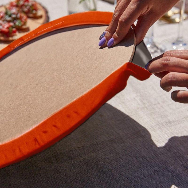 Etnik Afrika Kabileleri Üçgen Püsküllü Runner 1 Adet & 6 Adet Kahverengi Renkli Supla Bonvagon