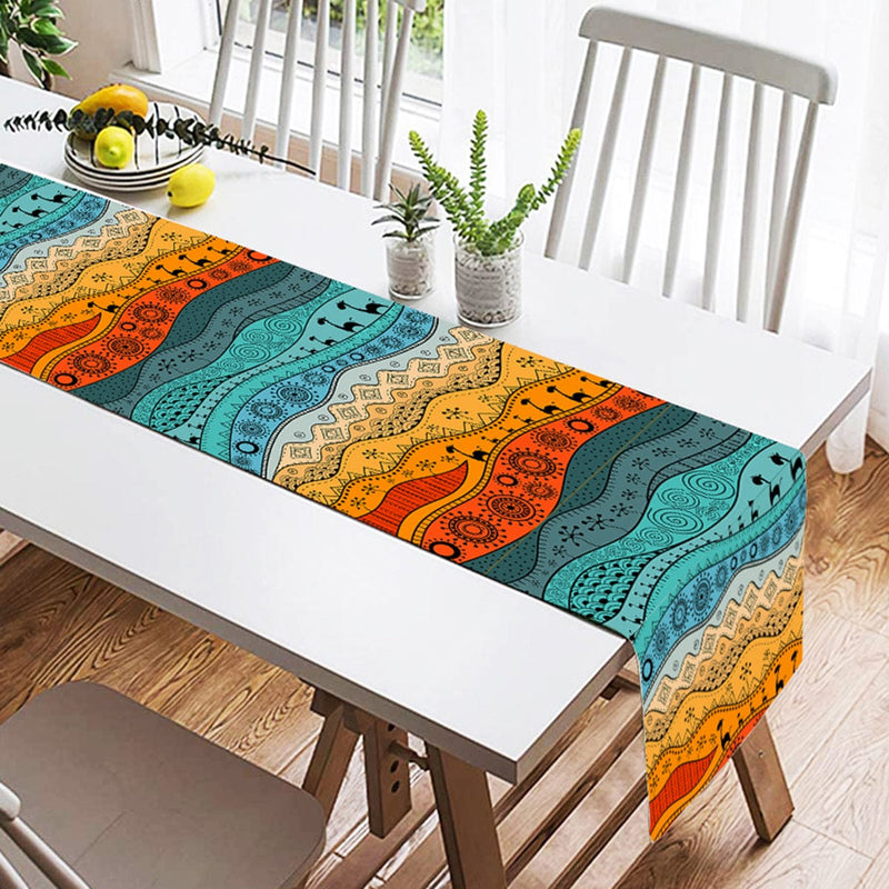 Etnik Desen Tasarımlı Dijital Baskılı Modern Süet Runner