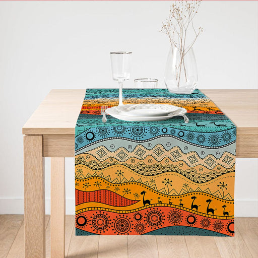 Etnik Desen Tasarımlı Dijital Baskılı Modern Süet Runner