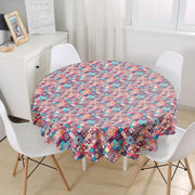 Etnik Geometrik Desenli Özel Tasarım Leke Tutmaz Masa Örtüsü Bonvagon