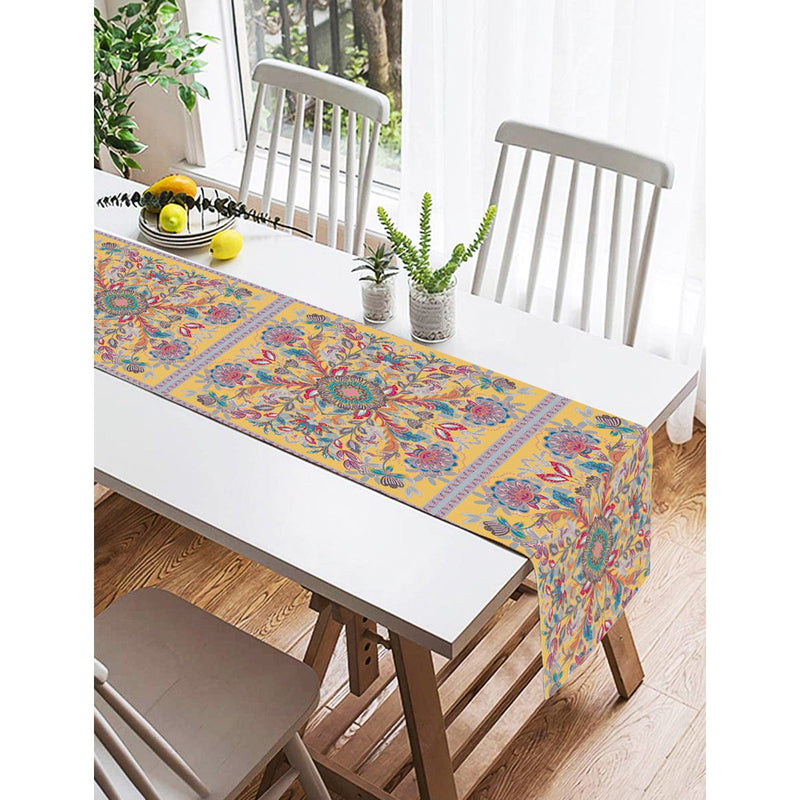 Etnik Motifli Dijital Baskılı Modern Süet Runner