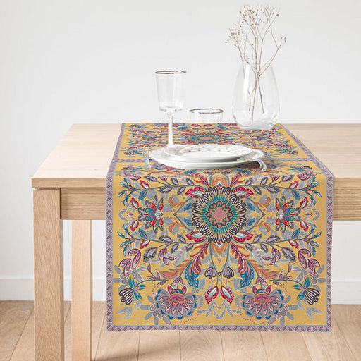 Etnik Motifli Dijital Baskılı Modern Süet Runner