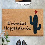 Evimize Hoşgeldiniz Melo Doğal Koko Hindistan Cevizi Kapı Önü Paspas 60x40cm