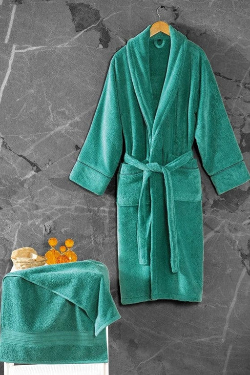 Exclusive Single Bornoz Seti Yeşil M/L Bonvagon