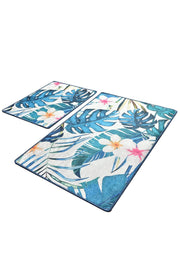 Exotic Dijital Baskılı 2li Set Banyo Halısı, Kaymaz Taban, Yıkanabilir Bonvagon