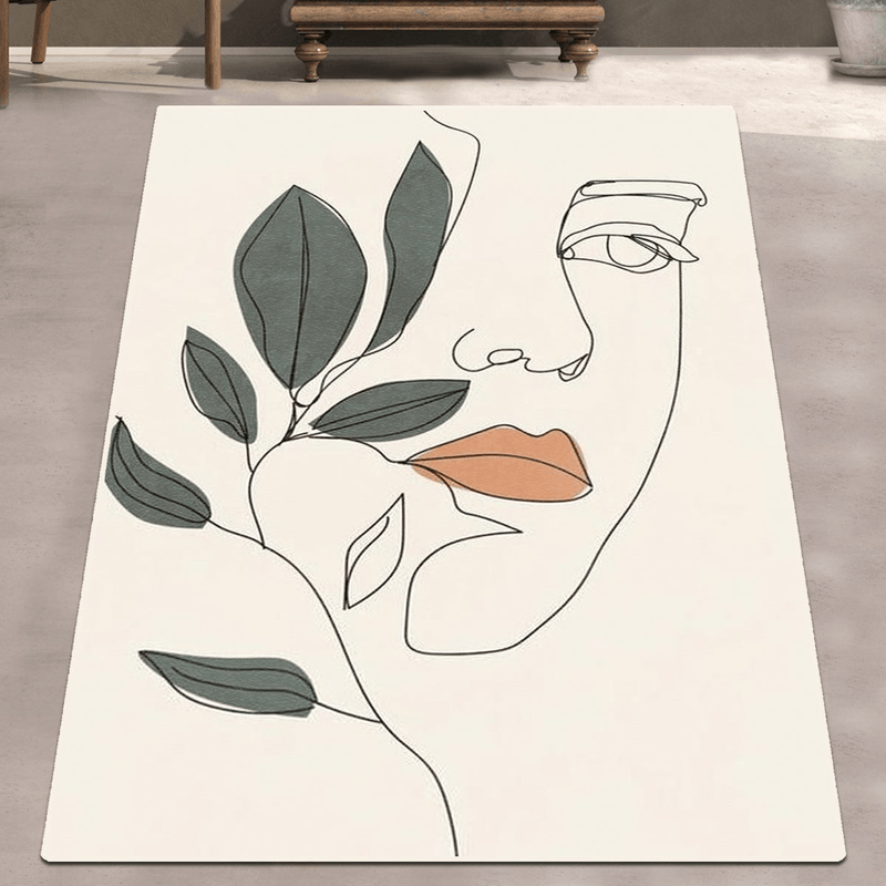 Face Dijital Baskılı Halı, Kaymaz Taban, Yıkanabilir Bonvagon