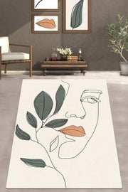 Face Dijital Baskılı Halı, Kaymaz Taban, Yıkanabilir Bonvagon