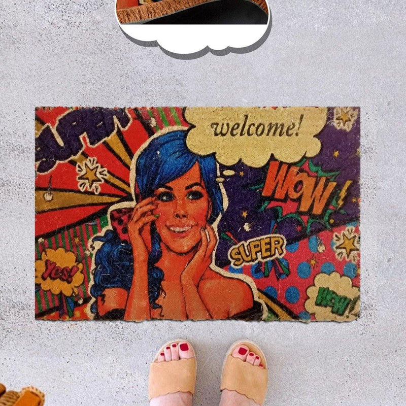 Fancy Doğal Koko Hindistan Cevizi Kapı Önü Paspas 60x40cm Bonvagon