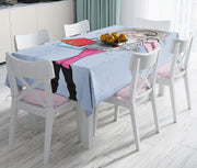 Fashion Girl Özel Tasarım Dijital Baskılı Masa Örtüsü Bonvagon