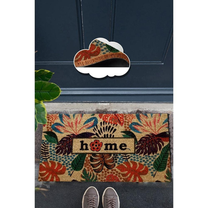 Feuille Doğal Koko Hindistan Cevizi Kapı Önü Paspas 60x40cm Bonvagon