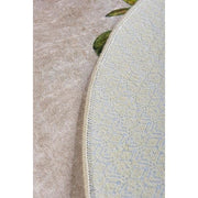 Fincan Çap 100cm Dijital Baskılı Yuvarlar Mutfak Halısı, Kaymaz Taban, Yıkanabilir Bonvagon