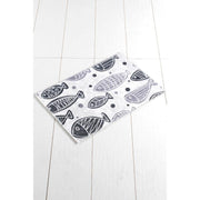 Fish White Dijital Baskılı Banyo Halısı, Kaymaz Taban, Yıkanabilir Bonvagon