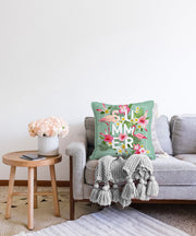 Flamingo Desen Dijital Baskılı Modern Raşel Kadife Yastık Kırlent Kılıfı Bonvagon