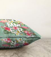 Flamingo Desen Dijital Baskılı Modern Raşel Kadife Yastık Kırlent Kılıfı Bonvagon