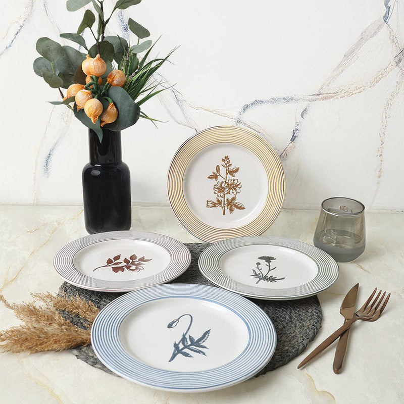 Floral Essence Assos Pasta Tabağı 22 Cm 4 Adet / 22890-93-94-22949 Bonvagon