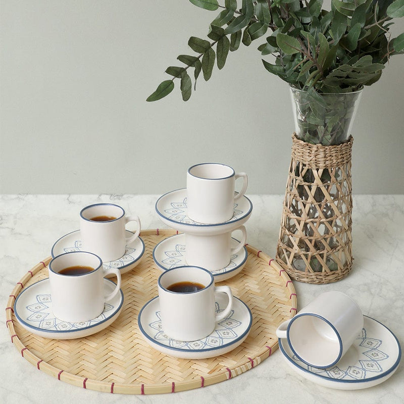 Floral Waves Nordic Kahve Takımı 12 Parça 6 Kişilik 22669-71 Bonvagon