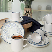 Floral Waves Nordic Kahve Takımı 12 Parça 6 Kişilik Bonvagon