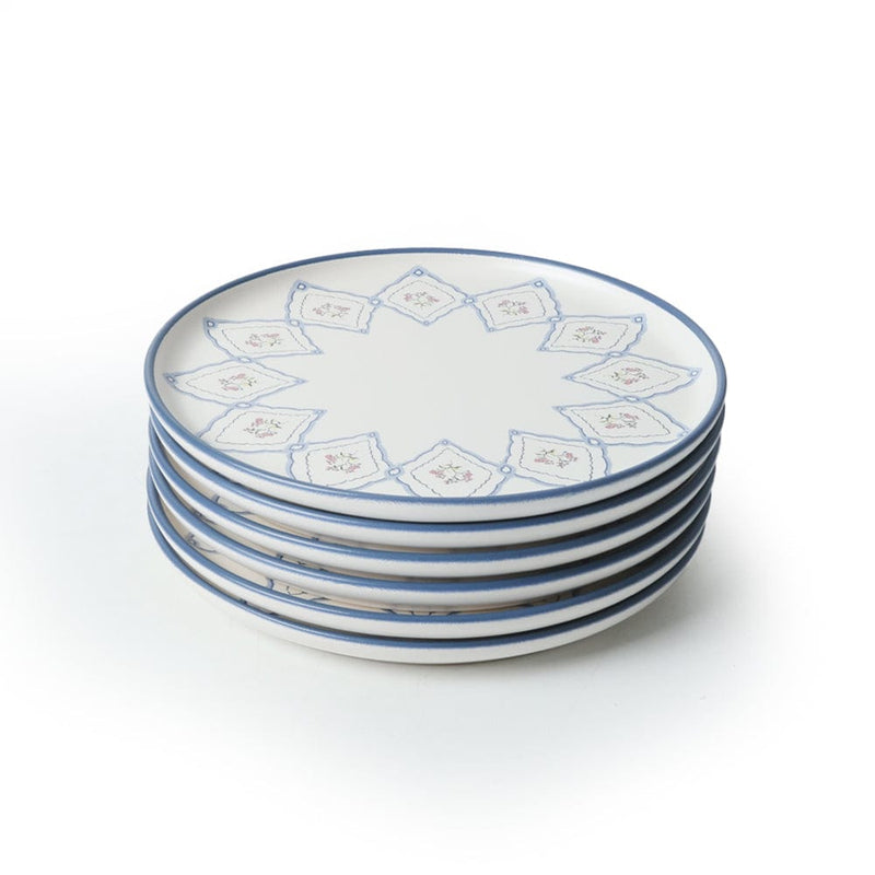 Floral Waves Nordic Pasta Tabağı 22 cm 6 Adet