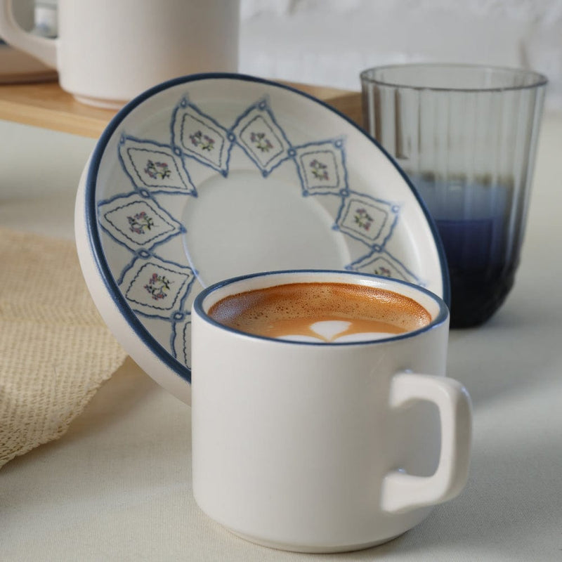 Floral Waves Stackable Çay Takımı 12 Parça 6 Kişilik Bonvagon