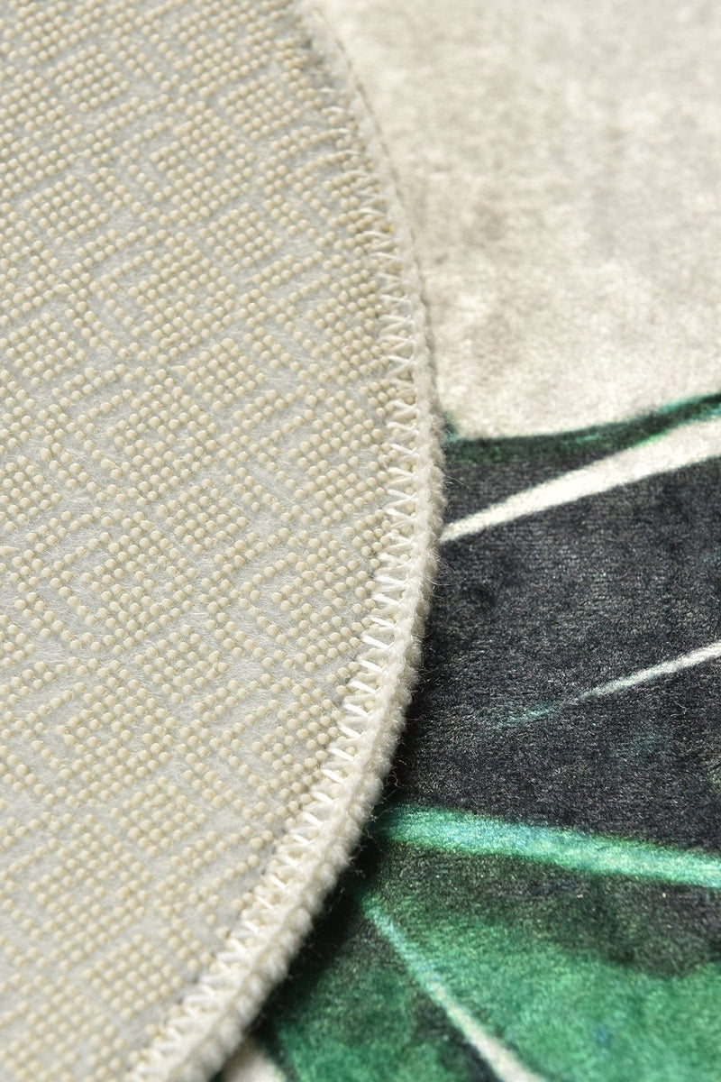 Floret Dijital Baskılı 2li Set Banyo Halısı, Kaymaz Taban, Yıkanabilir Bonvagon