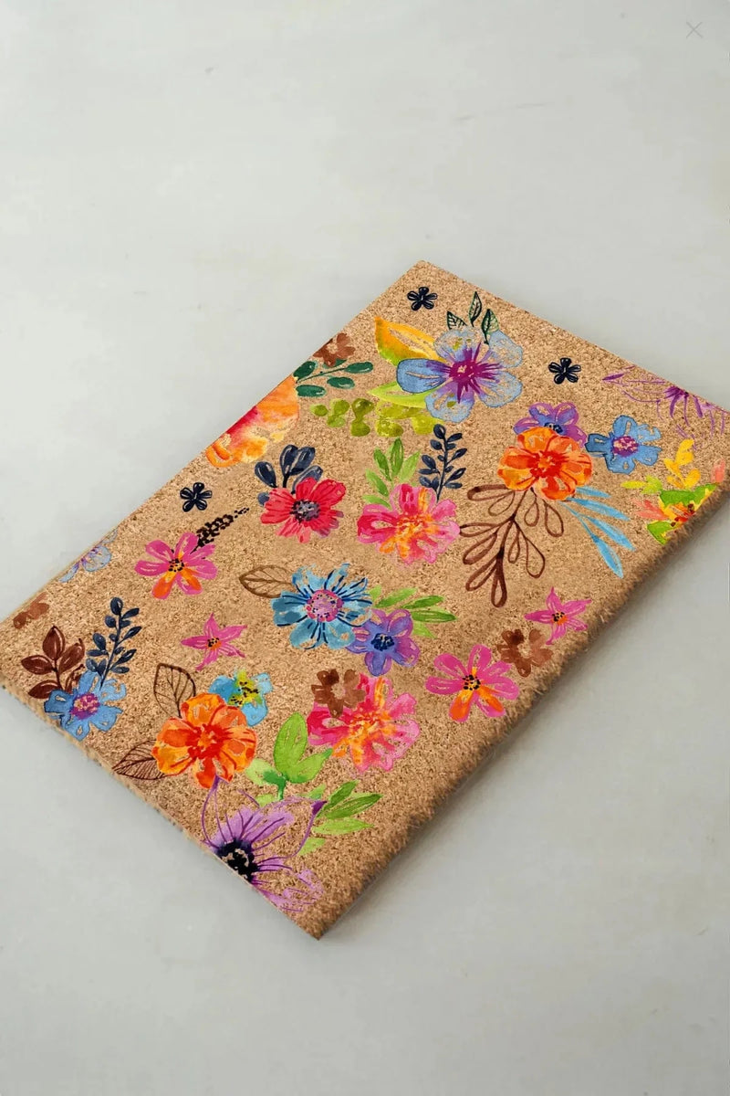 Flower Garden Doğal Koko Hindistan Cevizi Kapı Önü Paspas 60x40cm Bonvagon