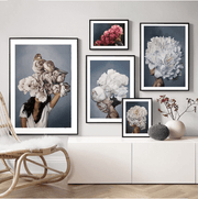 Flower Heads 5 Parça Çerçeve Görünümlü Ahşap Tablo Seti Bonvagon