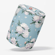 Flowers Blue White Puf