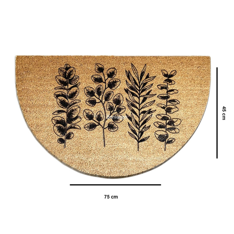 Flowers Diesen 45x75cm Doğal Koko Hindistan Cevizi Kapı Önü Paspas