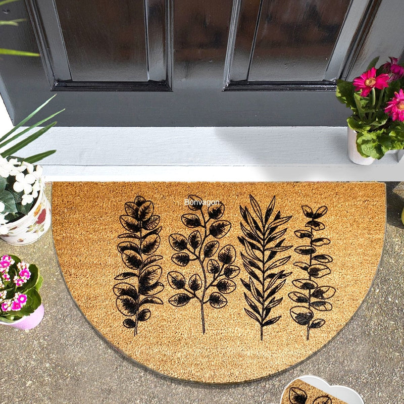 Flowers Diesen 45x75cm Doğal Koko Hindistan Cevizi Kapı Önü Paspas Bonvagon