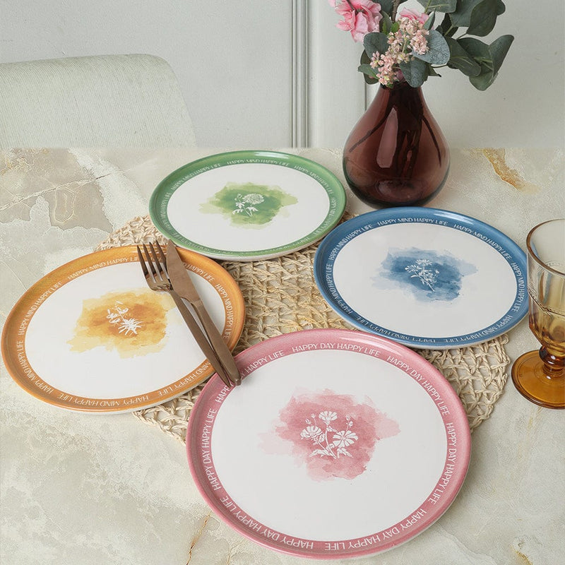 Flowers Mottolu Nordic Pasta Tabağı 22cm 4 Adet Bonvagon