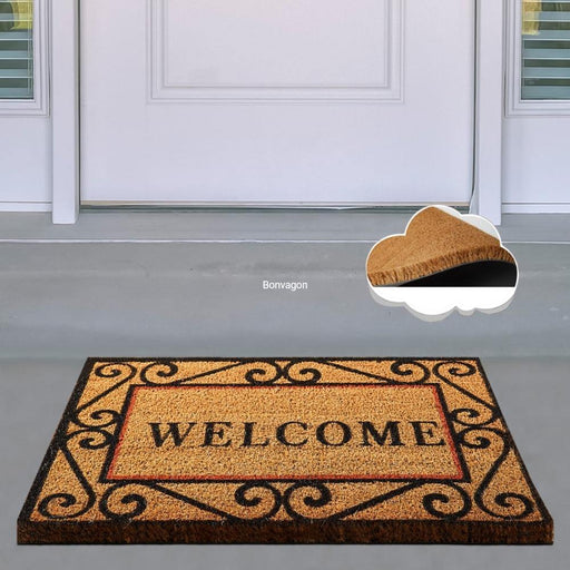 Fold Beige Doğal Koko Hindistan Cevizi Kapı Önü Paspas 60x40cm