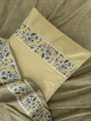 Folk Art Çift Kişilik Nevresim Takımı Elowen Sarı Bonvagon