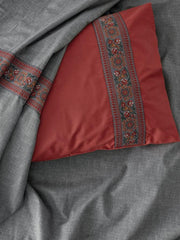 Folk Art Çift Kişilik Nevresim Takımı Felina Bordo Bonvagon