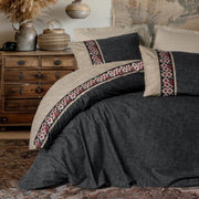 Folk Art Çift Kişilik Nevresim Takımı Yamka Bej Bonvagon