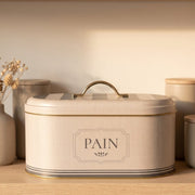 French Bistro Oval Metal Ekmek Kutusu 7 Litre