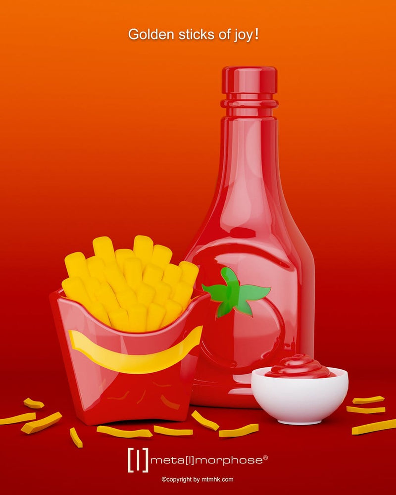 French Fries ve Ketçup Anahtarlık Bonvagon