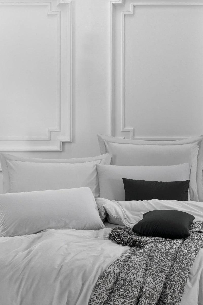 Fresh Color İrene Gri Düz Renk Nevresim Takımı %100 Doğal Pamuk Ranforce Bonvagon