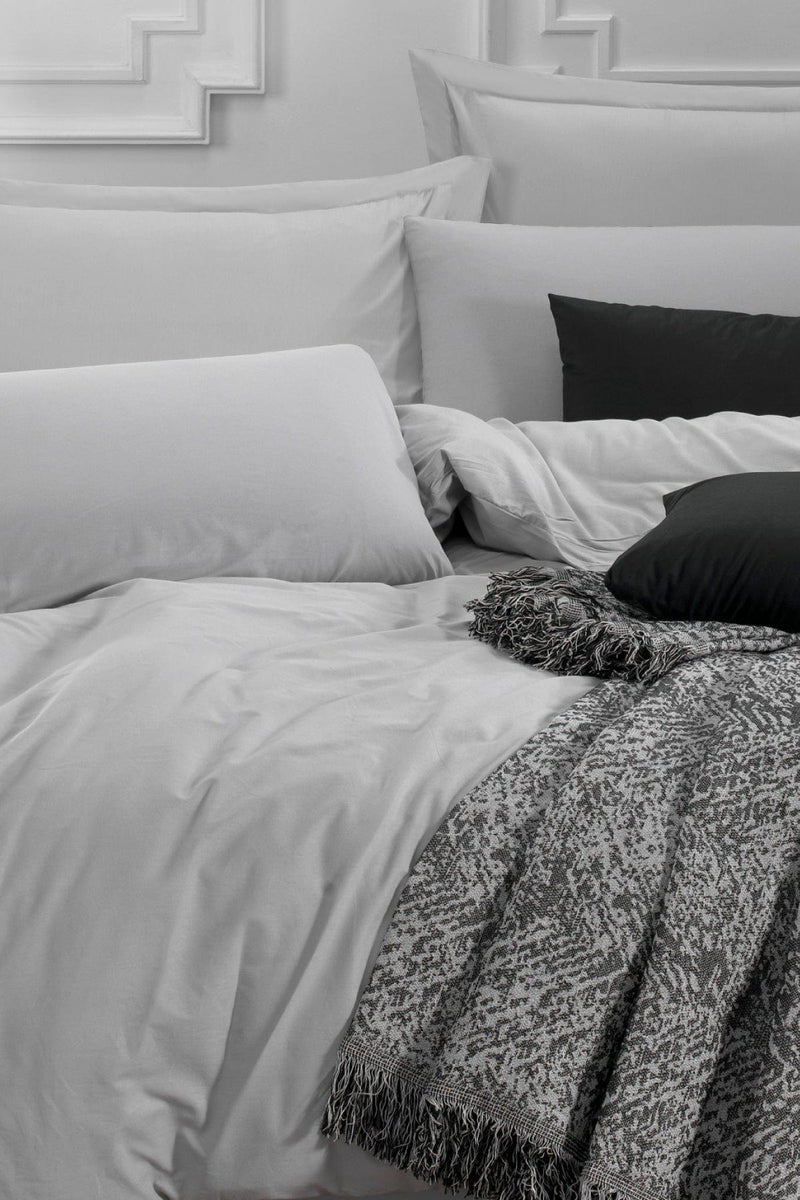 Fresh Color İrene Gri Düz Renk Nevresim Takımı %100 Doğal Pamuk Ranforce Bonvagon