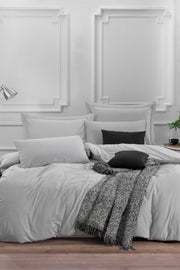 Fresh Color İrene Gri Düz Renk Nevresim Takımı %100 Doğal Pamuk Ranforce Bonvagon