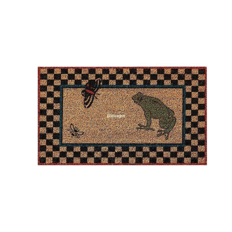 Frog Red Doğal Koko Hindistan Cevizi Kapı Önü Paspas 60x40cm