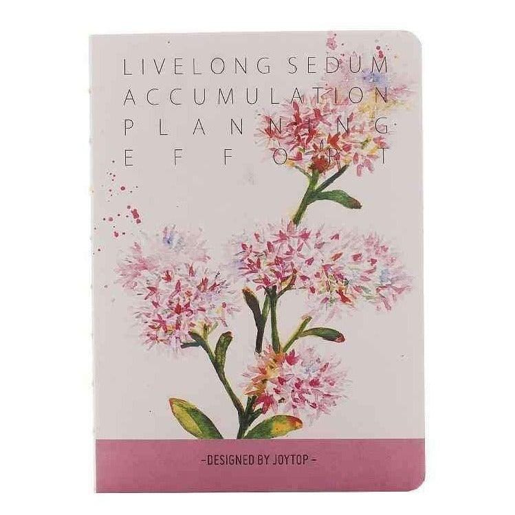 Fuşya Çiçekli Sert Kapaklı Defter Bonvagon